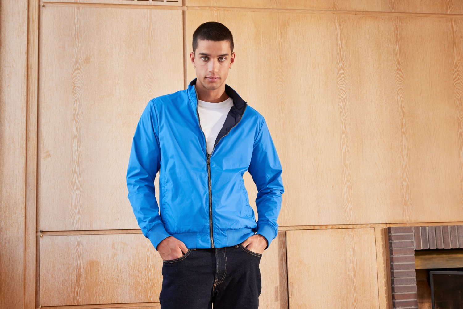 Daiber Men's Blouson in Red/Black – Modellansicht