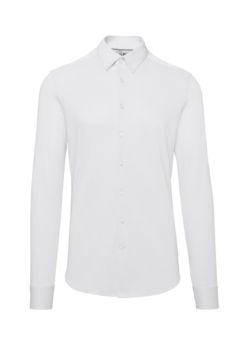 HAKRO 130 Hemd Natural Stretch Regular in Weiß – Vorderansicht