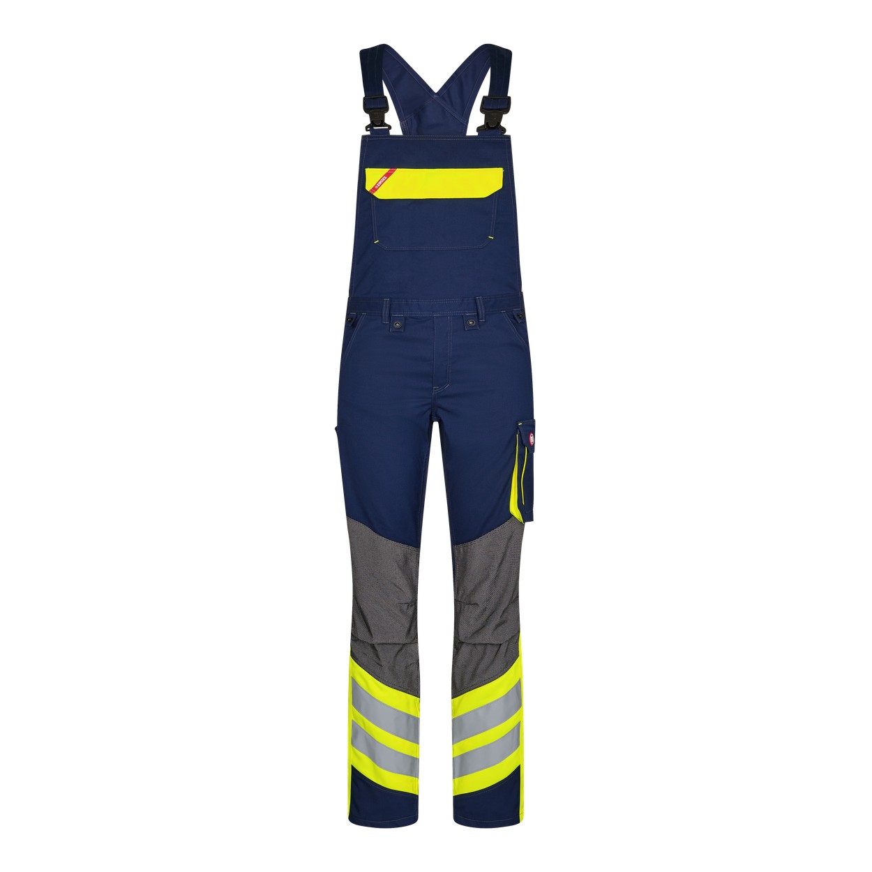 ENGEL Cargo 3870-217 Latzhose in Blue Ink/Gelb – Vorderansicht