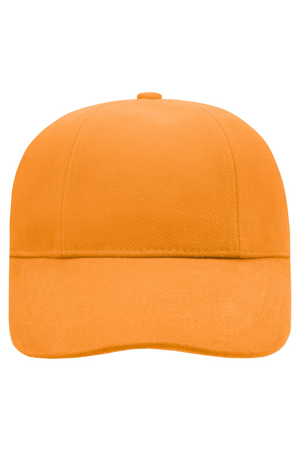 Daiber Turned 6 Panel Cap Laminated in Orange – Vorderansicht