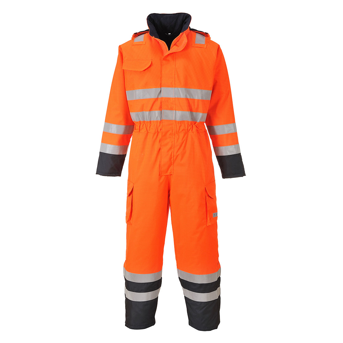 Portwest Bizflame Rain Hi-Vis Constrast FR Winter Coverall in Standard – Vorderansicht