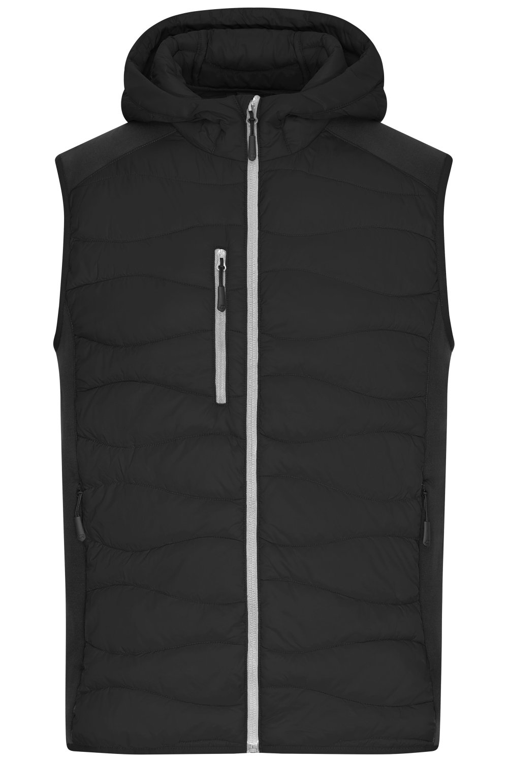 Daiber Men's Hybrid Vest in Black/Black – Vorderansicht