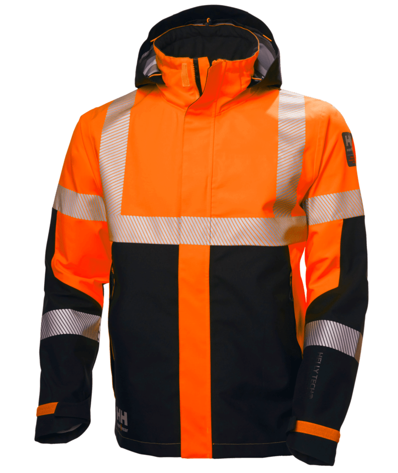 Helly Hansen Workwear ICU SHELL JACKET in Orange/Anthrazit – Vorderansicht
