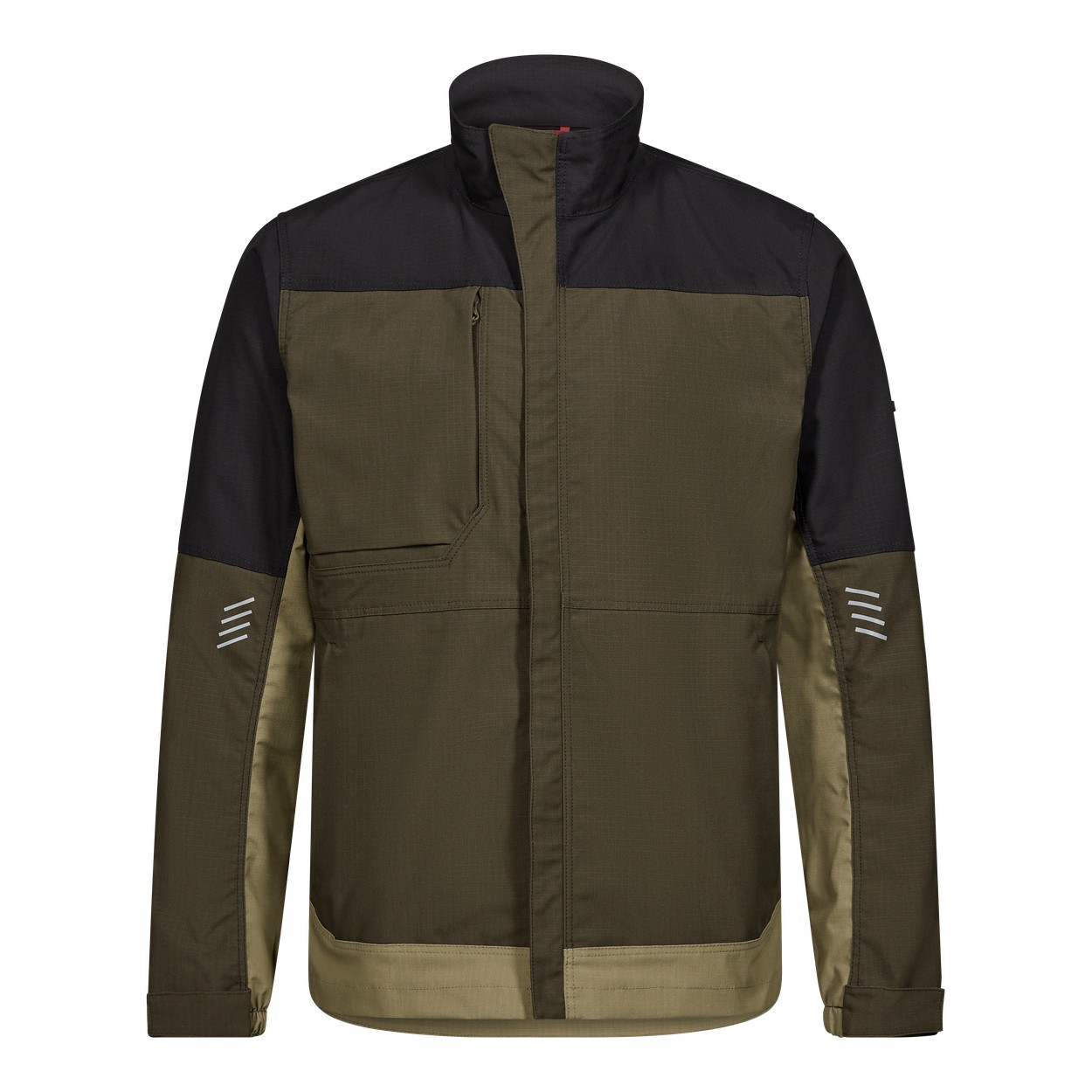 ENGEL Entire 1329-144 Arbeitsjacke mit 2-Wege-Stretch in Forest Green/Schwarz – Vorderansicht