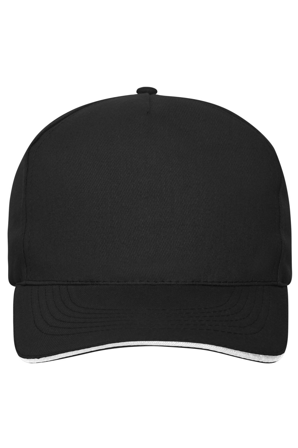 Daiber 5 Panel Sandwich Cap Organic Cotton in Black/White – Vorderansicht