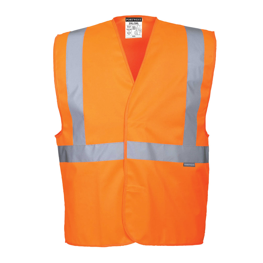 Portwest Hi-Vis Band and Brace Vest in Orange – Vorderansicht