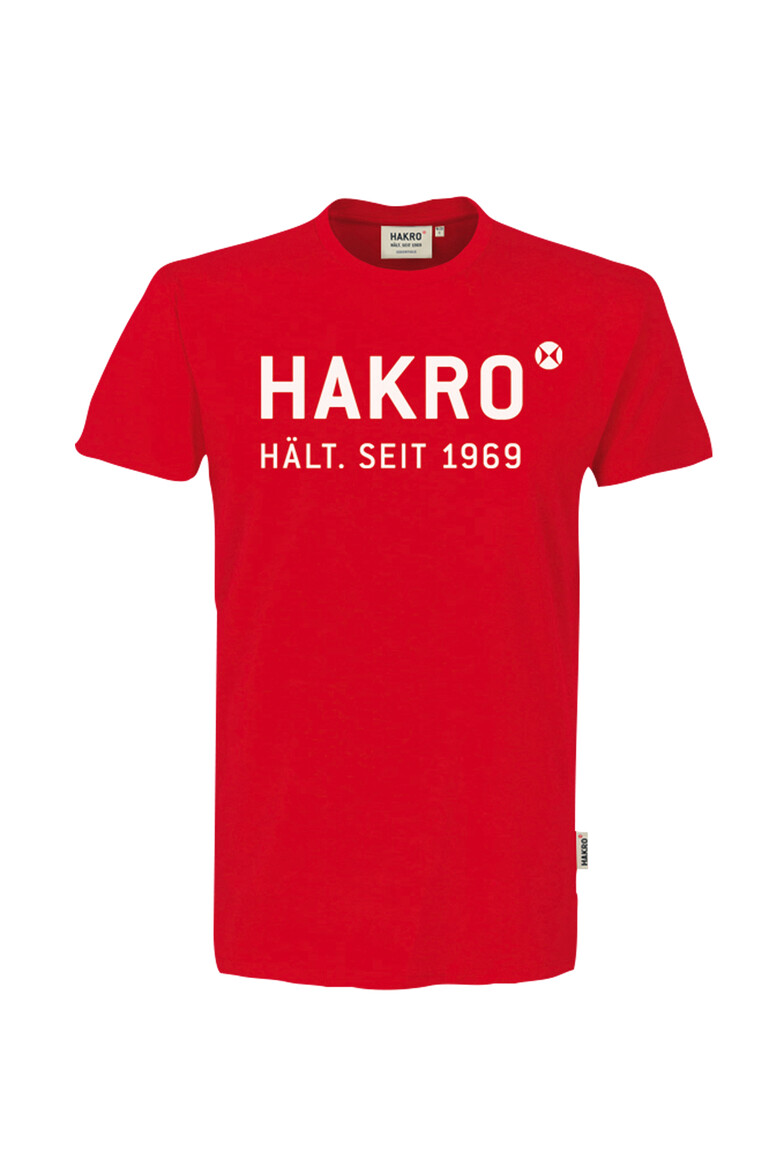HAKRO 1969 T-Shirt Logo in Rot – Vorderansicht