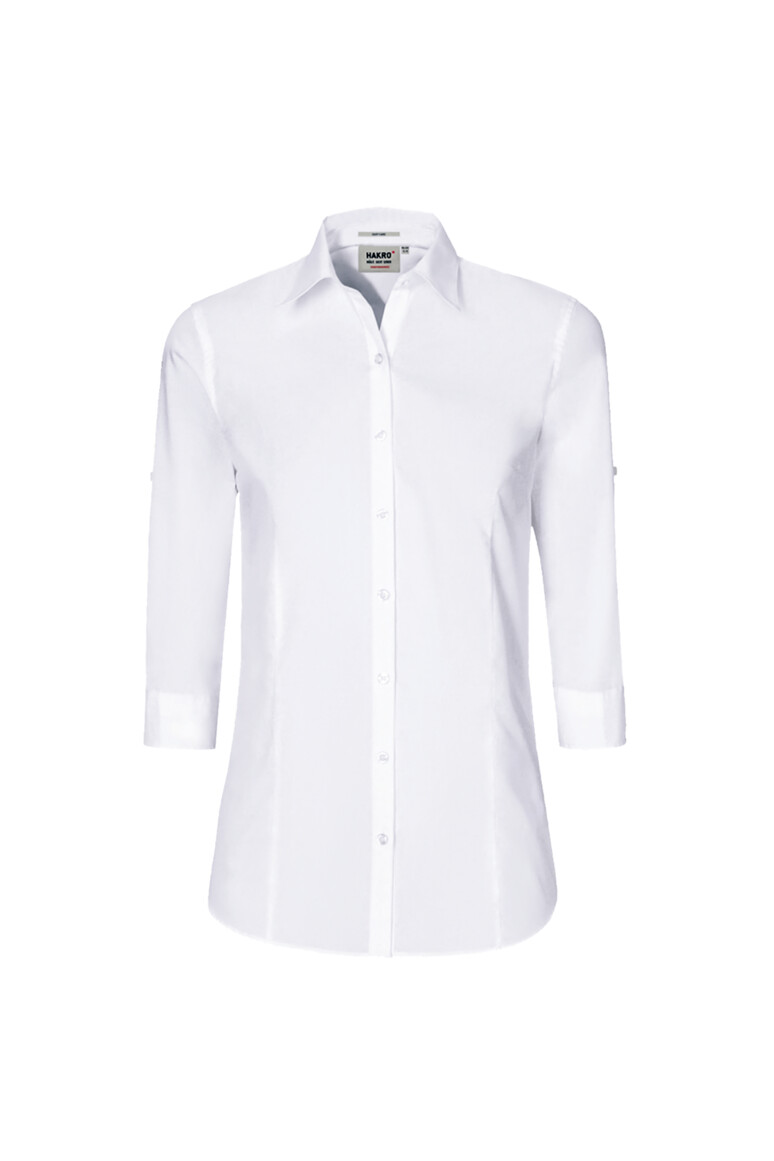 HAKRO 120 3/4-Arm-Vario Bluse MIKRALINAR® in Weiß – Vorderansicht