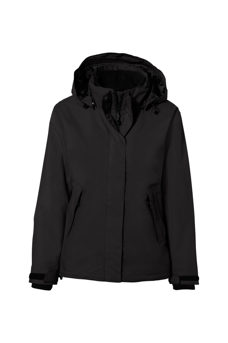 HAKRO 253 Damen 3-in-1 Activejacke in Schwarz – Vorderansicht