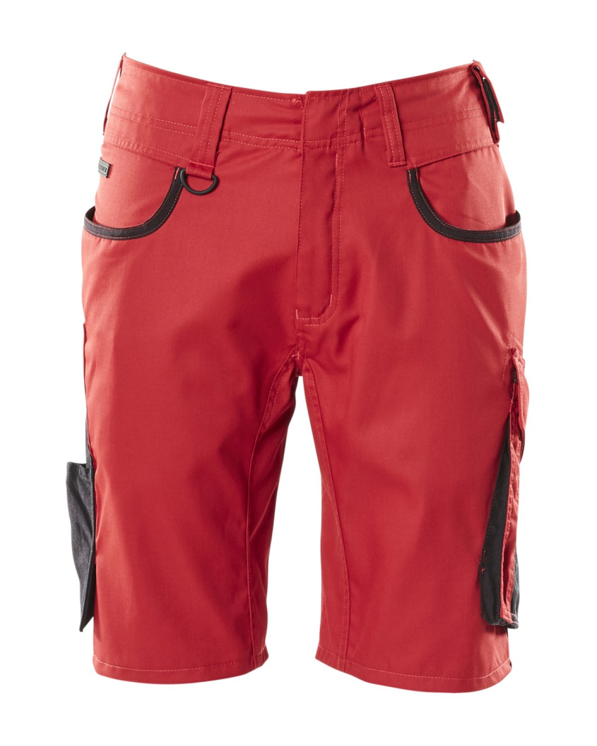 MASCOT Unique Shorts in Rot/Schwarz – Vorderansicht