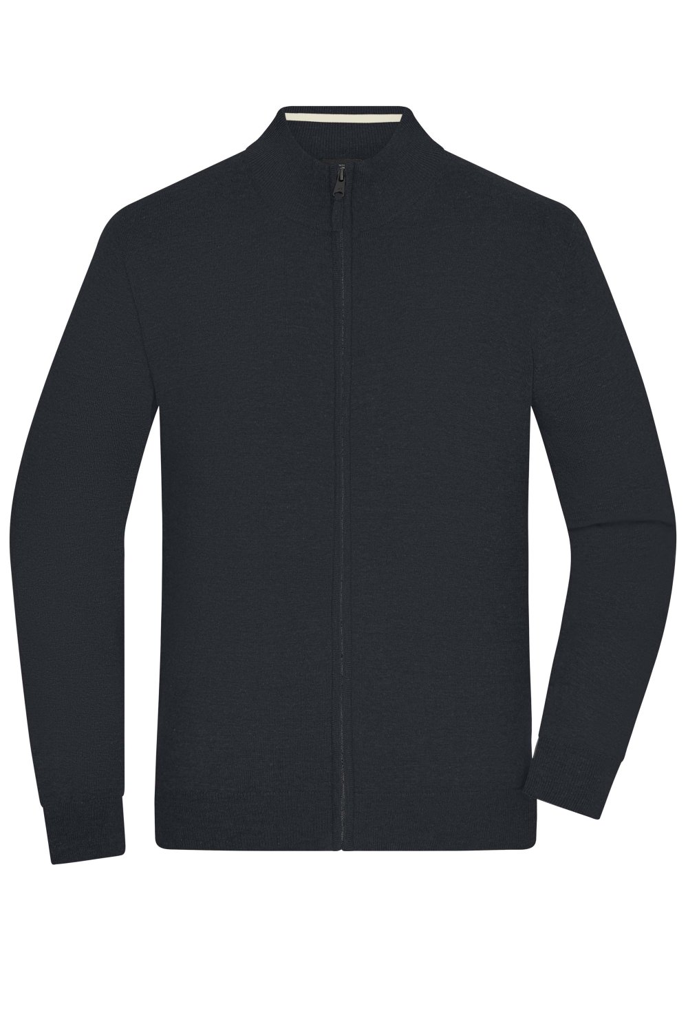 Daiber Men's Zip-Cardigan in Black – Vorderansicht