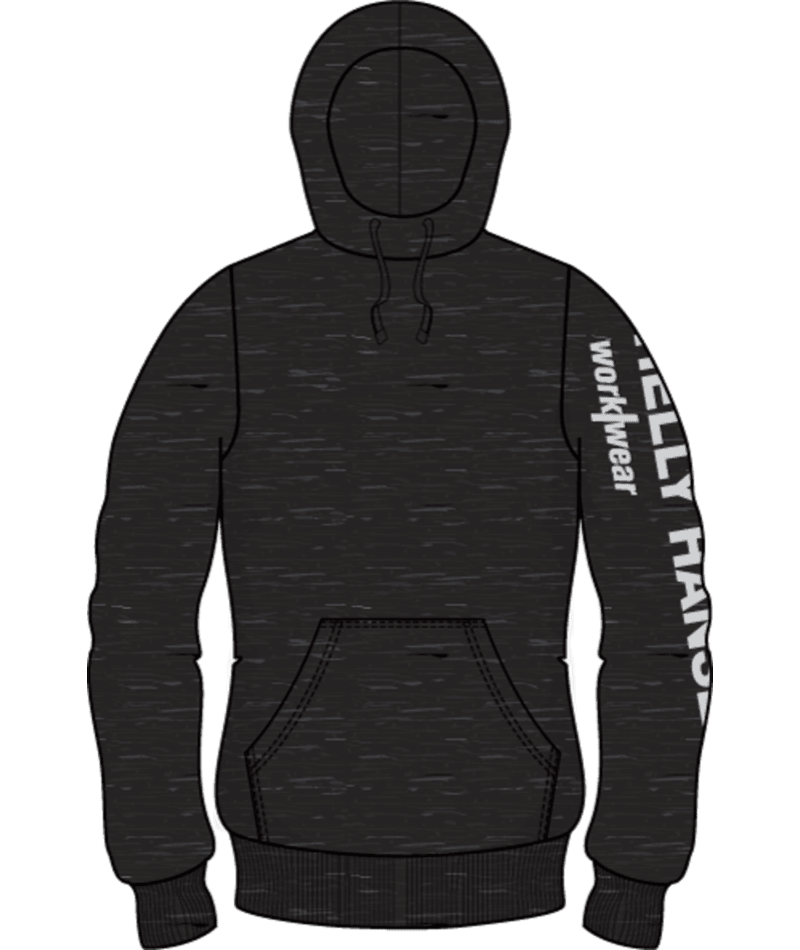 Helly Hansen Workwear W CLASSIC LOGO 2.0 HOODIE in Schwarz – Vorderansicht