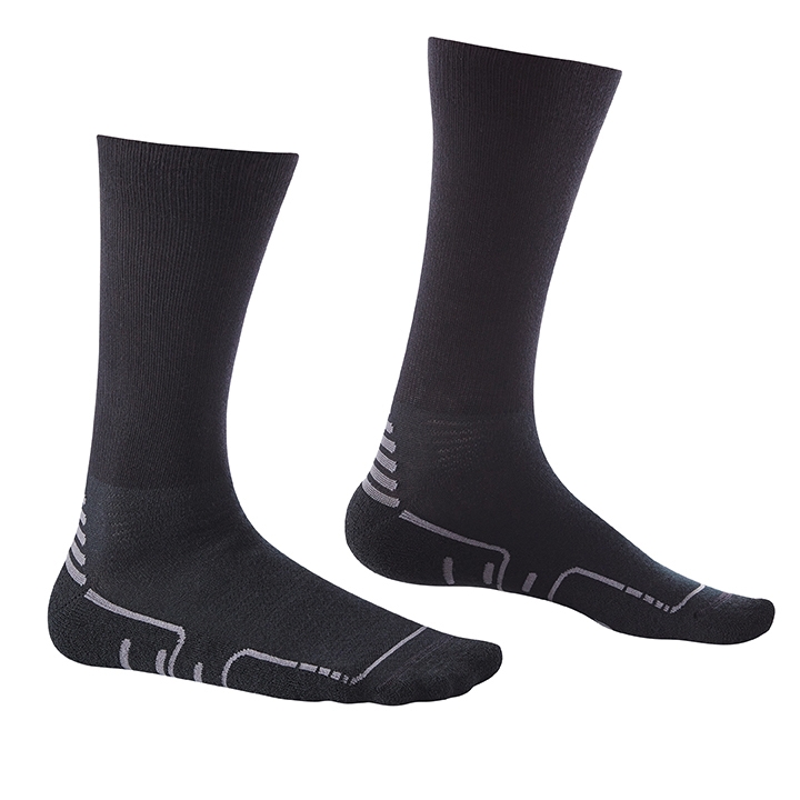 RUNNEX® ESD-Wintersocken in Schwarz/Grau – Vorderansicht