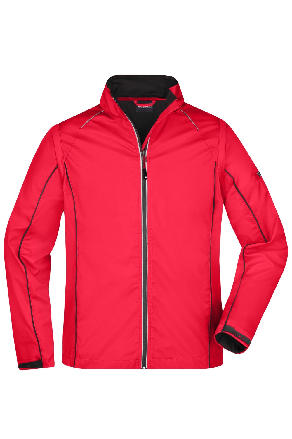 Daiber Men's Zip-Off Softshell Jacket in Red/Black – Vorderansicht
