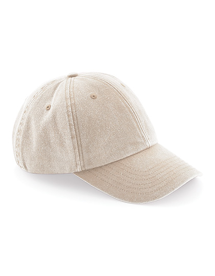 Beechfield Low Profile Vintage Cap in Vintage Stone – Vorderansicht