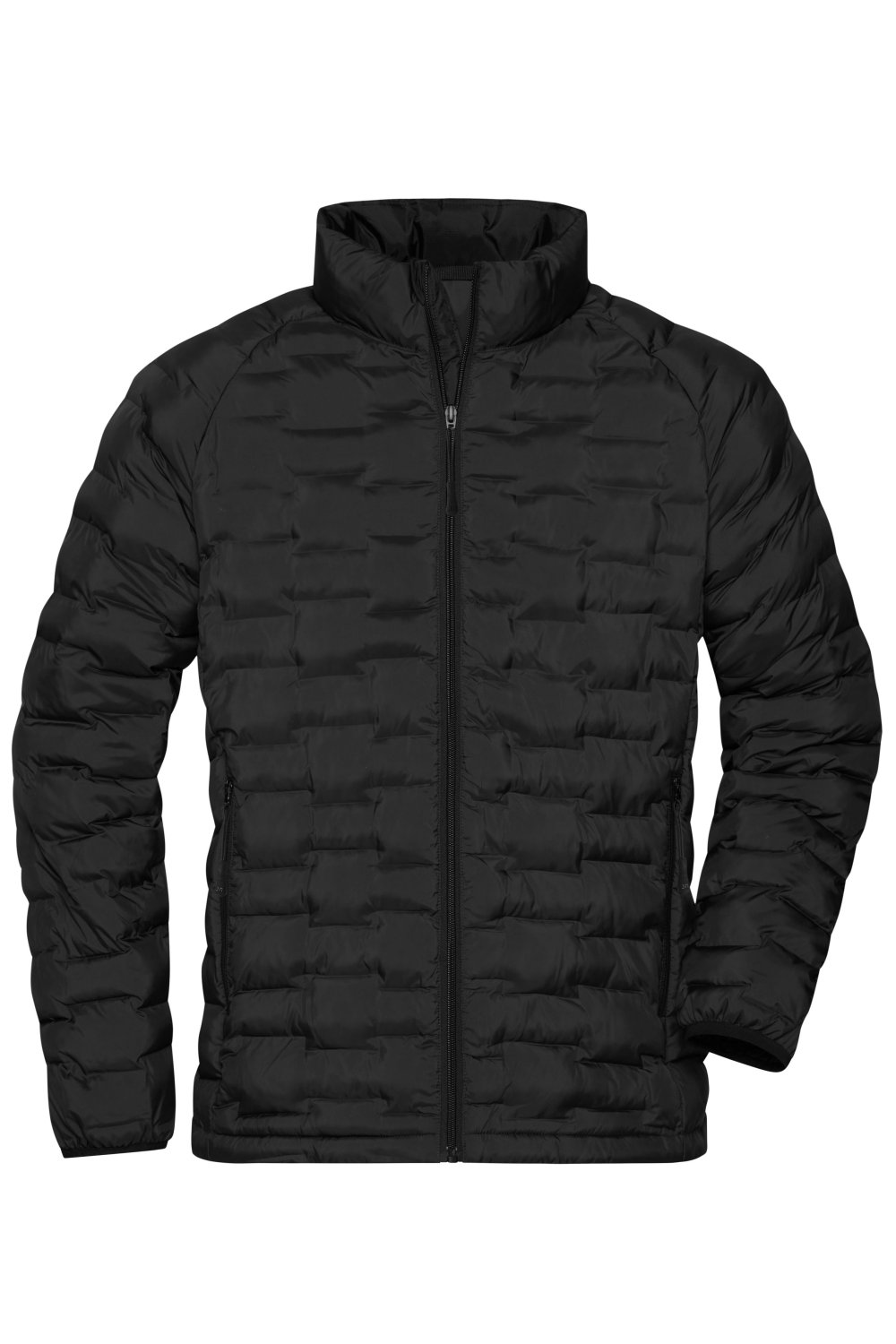Daiber Men's Modern Padded Jacket GRS in Black-Matt – Vorderansicht
