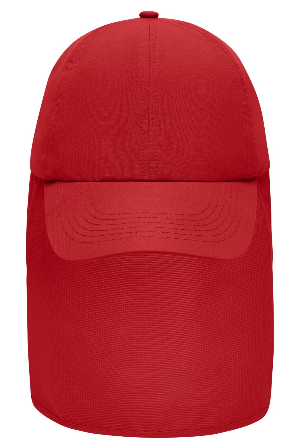 Daiber 6 Panel Cap with Neck Guard in Red – Vorderansicht