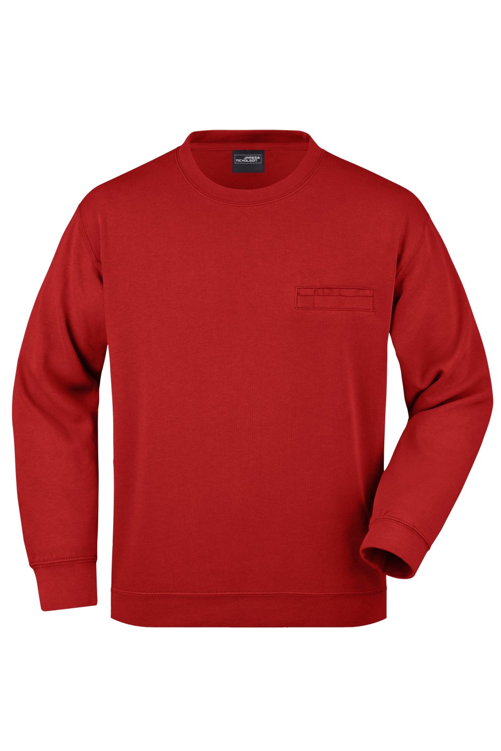 Daiber Men's Round Sweat Pocket in Red – Vorderansicht