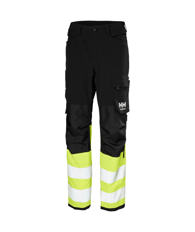 Helly Hansen Workwear W ALNA 4X CNCT PANT CL 1 in Gelb/Anthrazit – Vorderansicht
