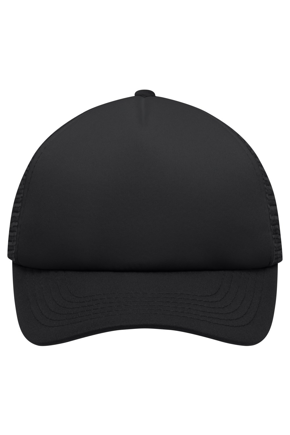 Daiber 5 Panel Polyester Mesh Cap for Kids in Black/Black – Vorderansicht