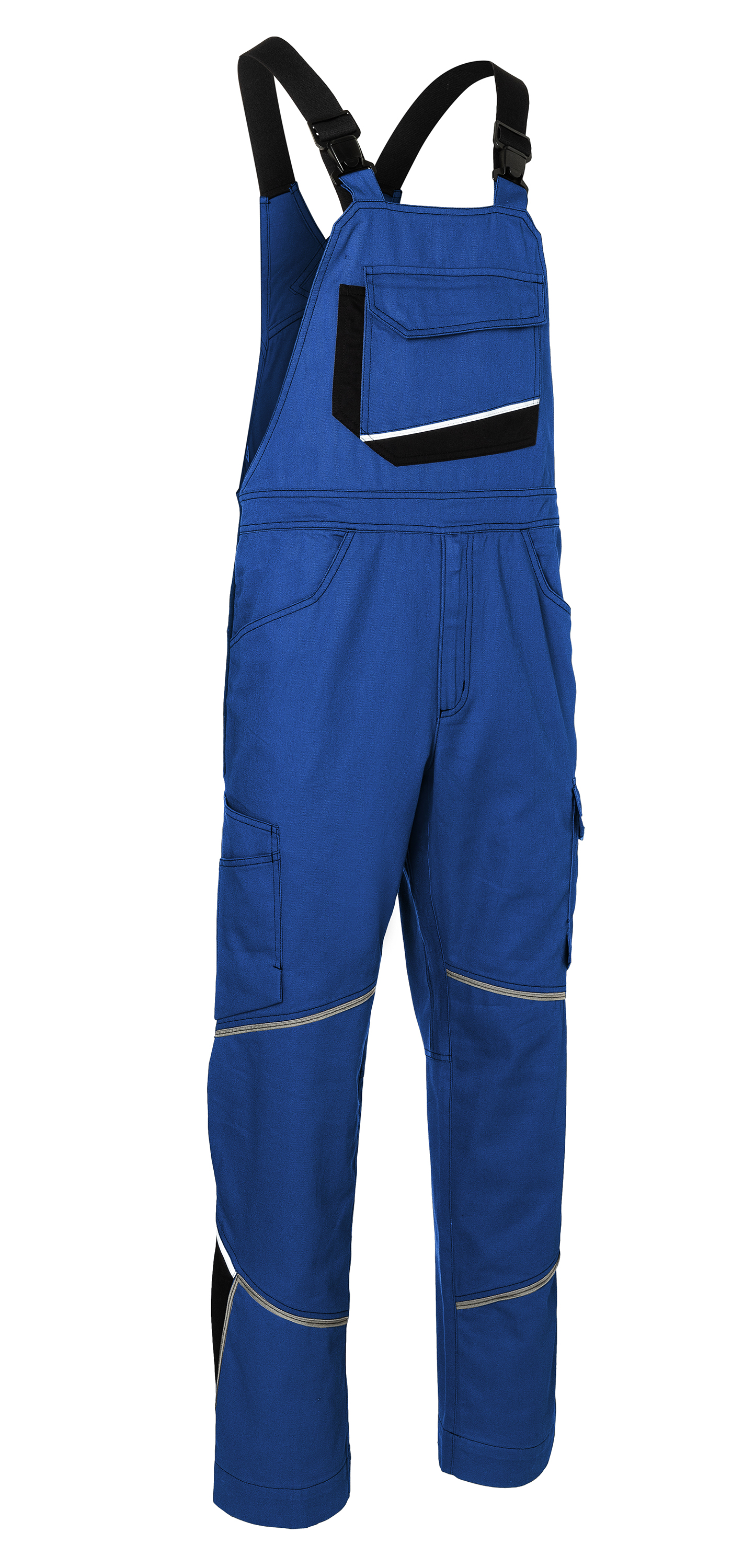 KÜBLER ICONIQ Latzhose in Kbl.blau/Schwarz – Vorderansicht