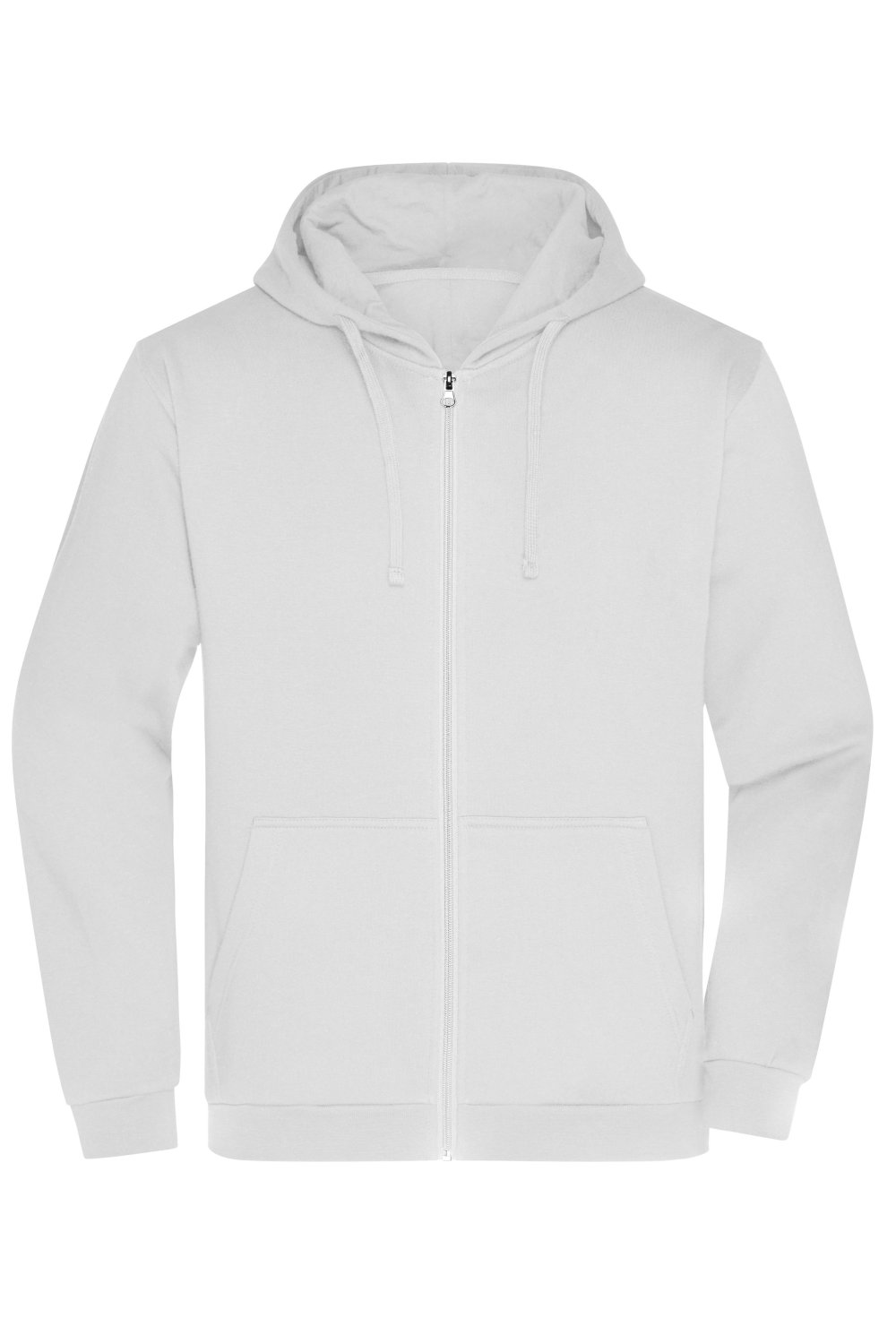 Daiber Men's Promo Zip Hoody in White – Vorderansicht
