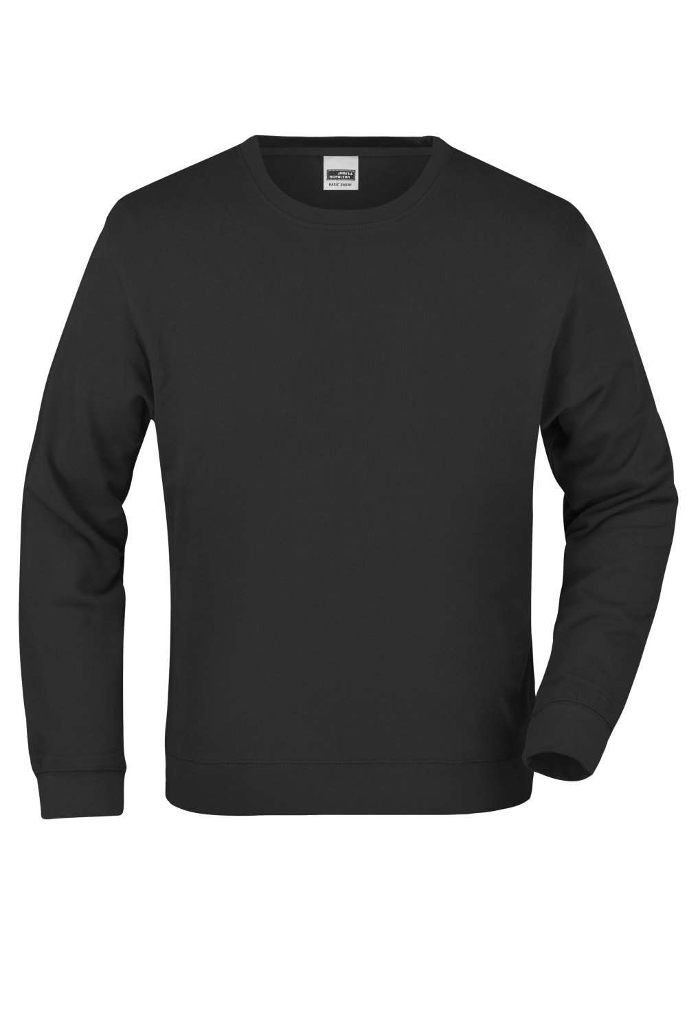 Daiber Basic Sweat in Black – Vorderansicht