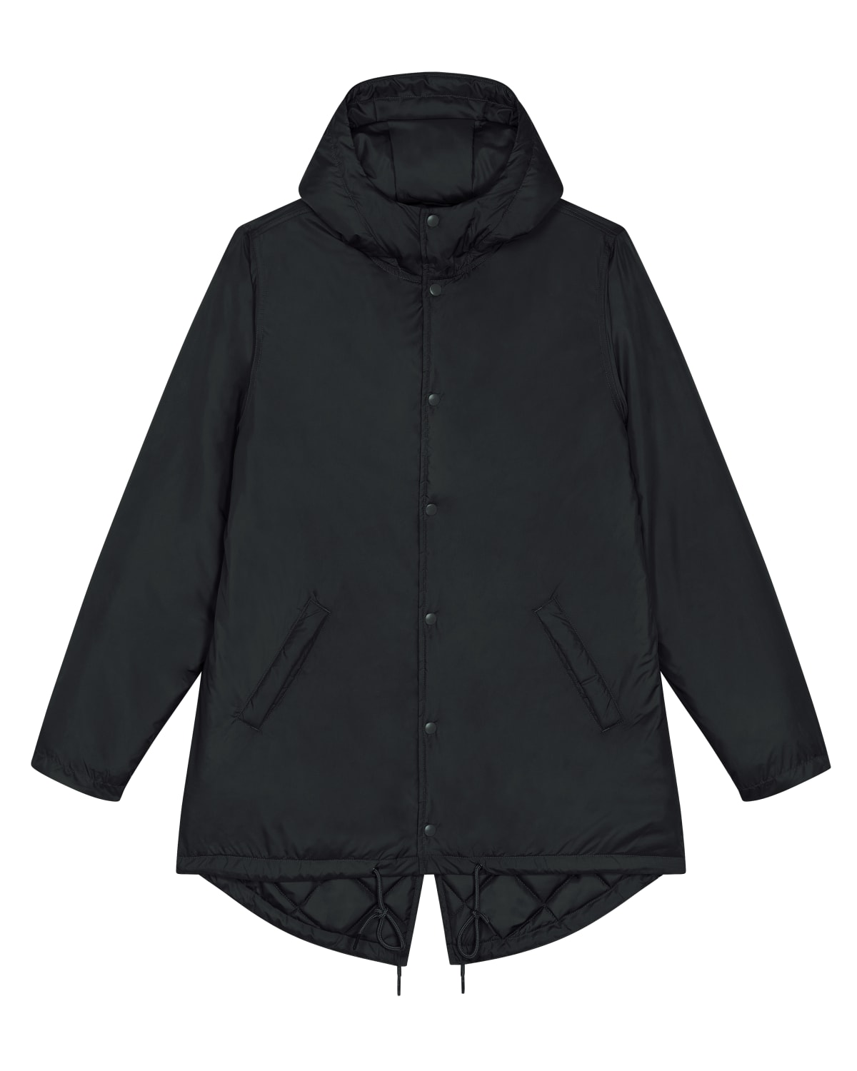Stanley Stella Padded Parker in Black – Vorderansicht
