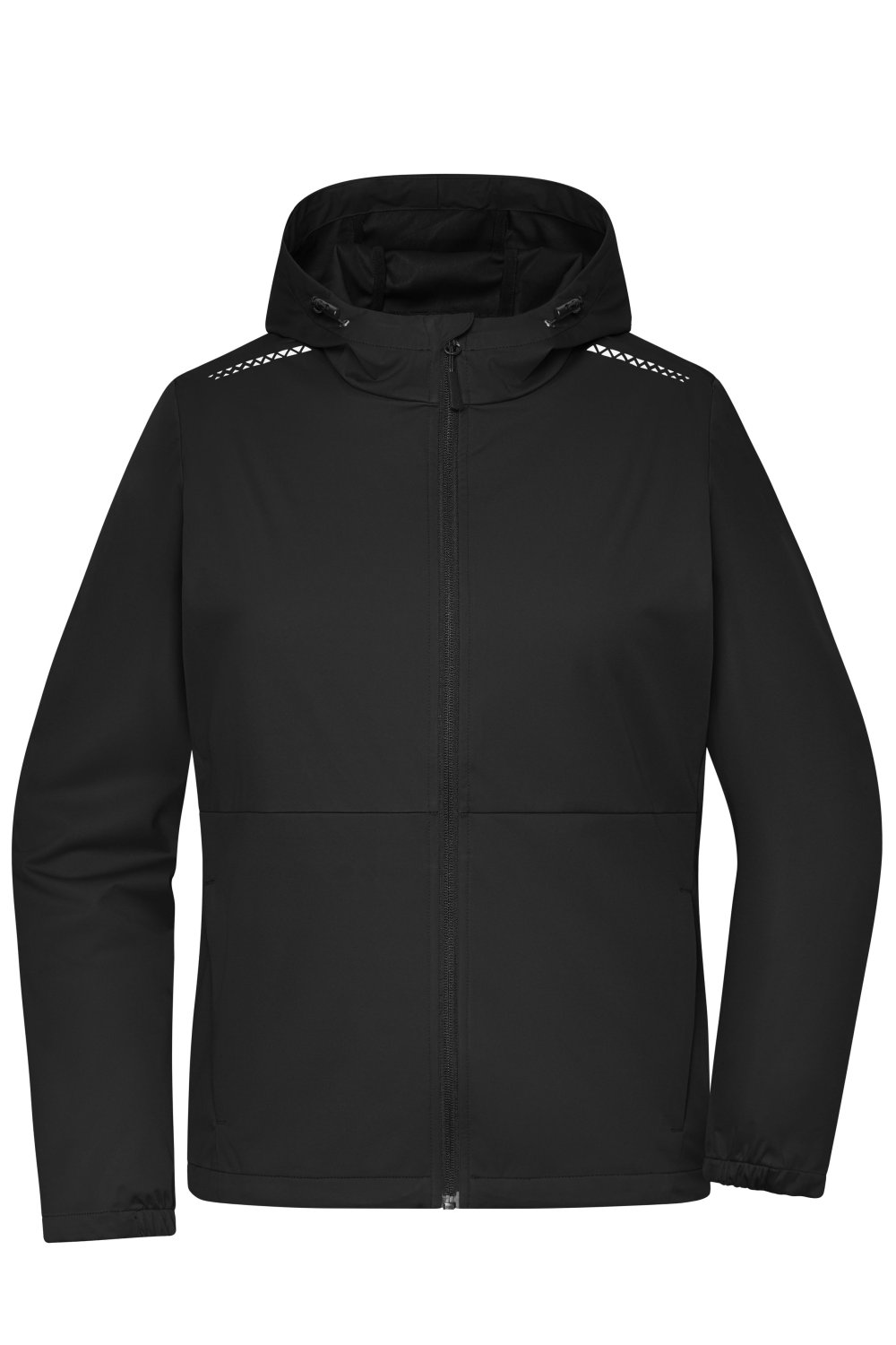 Daiber Ladies' Sports Softshell Jacket GRS in Black – Vorderansicht