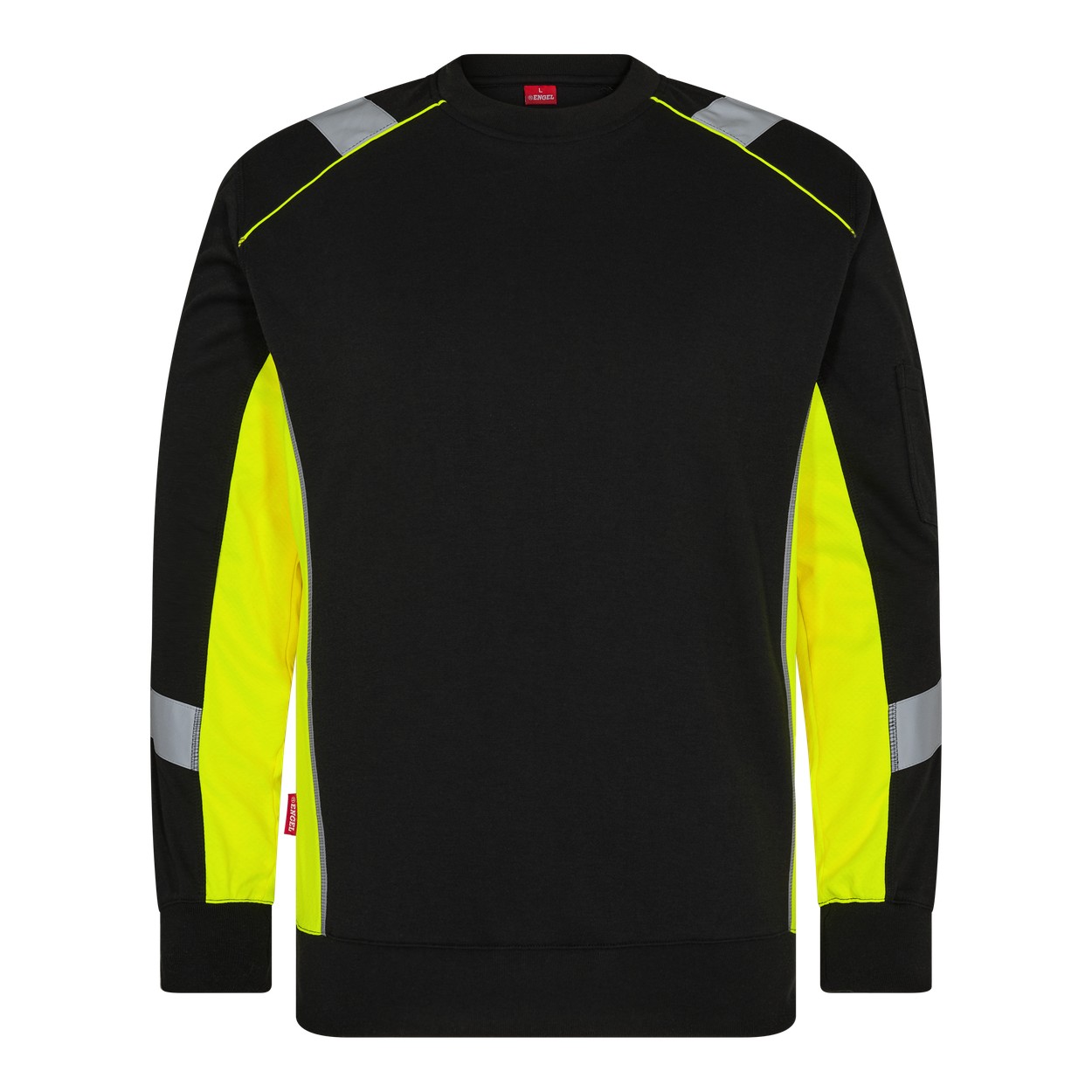 ENGEL Cargo 8871-257 Sweatshirt in Schwarz/Gelb – Vorderansicht