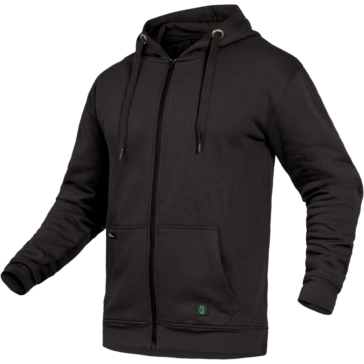Leibwächter Sweatjacke Mika in Schwarz – Vorderansicht