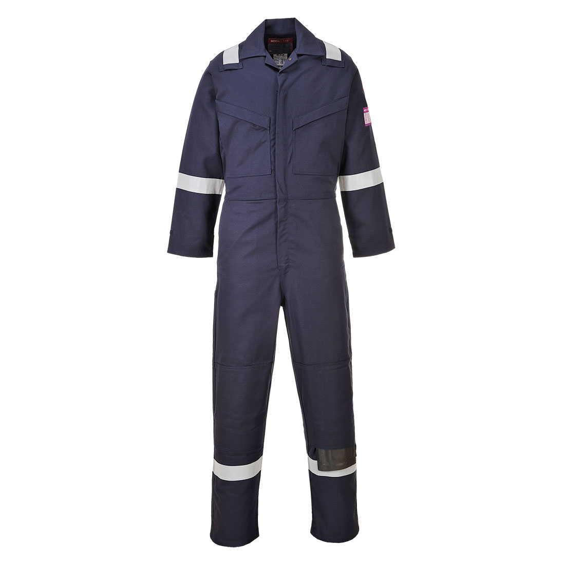 Portwest Modaflame Work FR Coverall in Marine – Vorderansicht