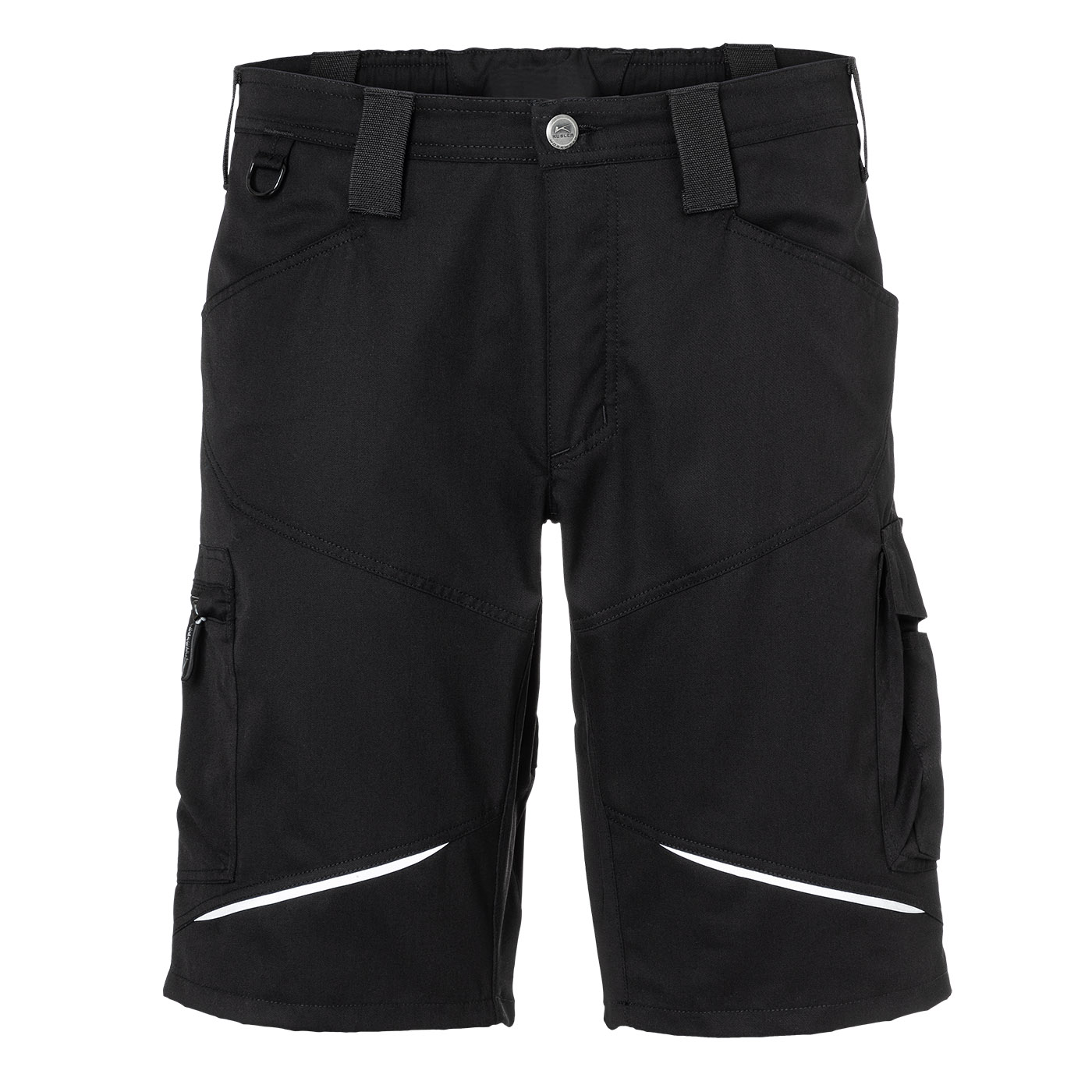 KÜBLER ACTIVIQ Stretchshorts in Schwarz – Vorderansicht