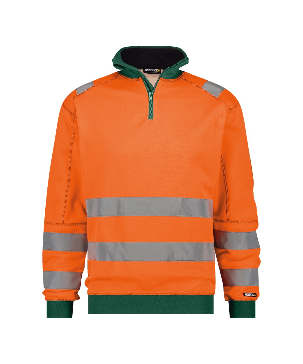 DASSY® Denver in Neonorange/Flaschengrün – Vorderansicht