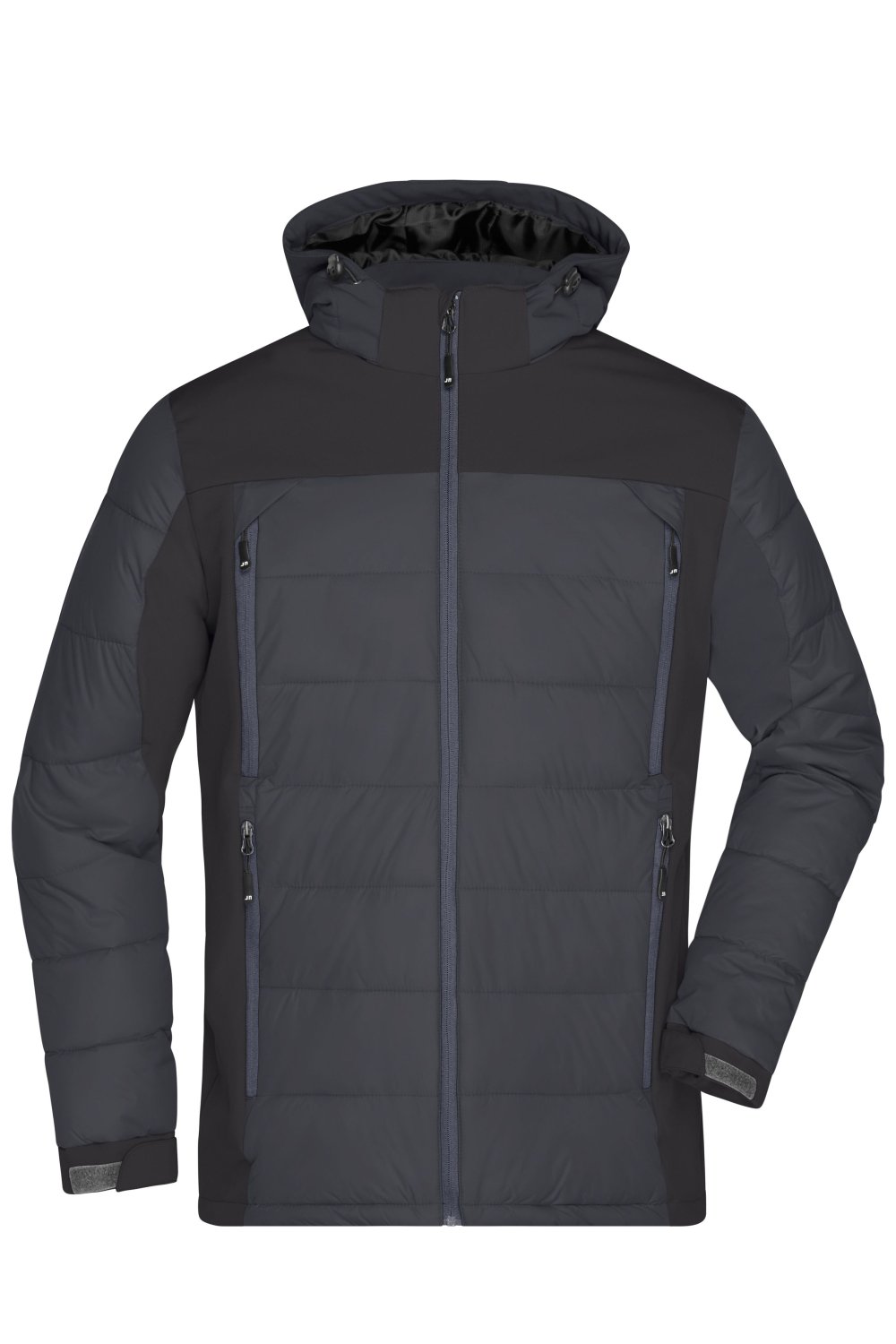 Daiber Men's Outdoor Hybrid Jacket in Black – Vorderansicht