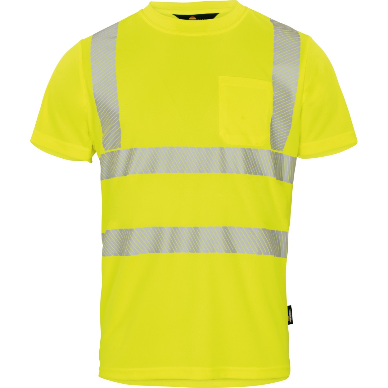 Vizwell Warnschutz-T-Shirt Coolpass UV 50+ VWTS3N in Leuchtgelb – Vorderansicht