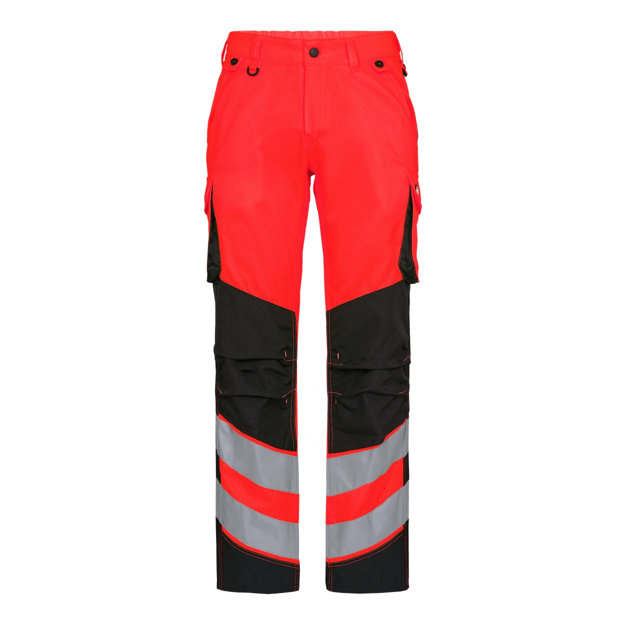 ENGEL Safety 2545-319 Light Arbeitshose in Rot/Schwarz – Vorderansicht