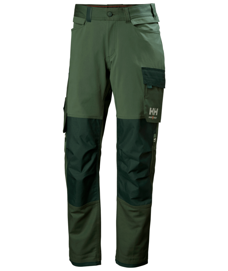 Helly Hansen Workwear OXFORD 4X CNCT PANT in Tanne/Darkest Tanne – Vorderansicht