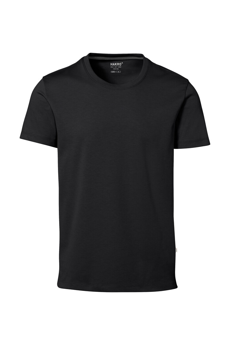 HAKRO 269 COTTON TEC® T-Shirt in Schwarz – Vorderansicht