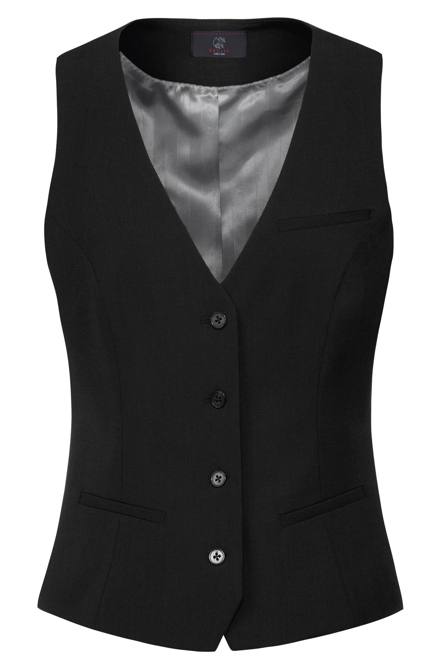Greiff Damen-Weste RF Premium in Schwarz – Vorderansicht