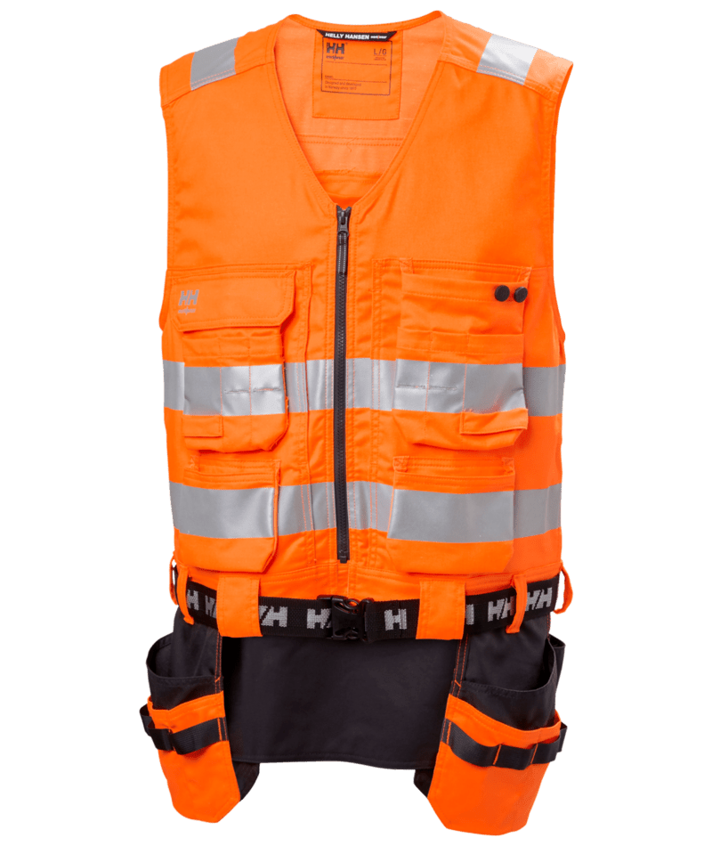 Helly Hansen Workwear ALNA 2.0 CONS VEST in Orange/Anthrazit – Vorderansicht