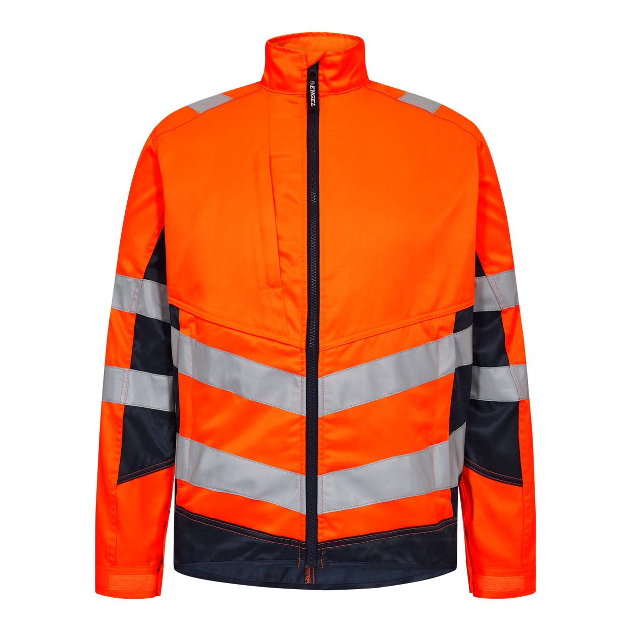 ENGEL Safety 1545-319 Light Arbeitsjacke in Orange/Blue Ink – Vorderansicht