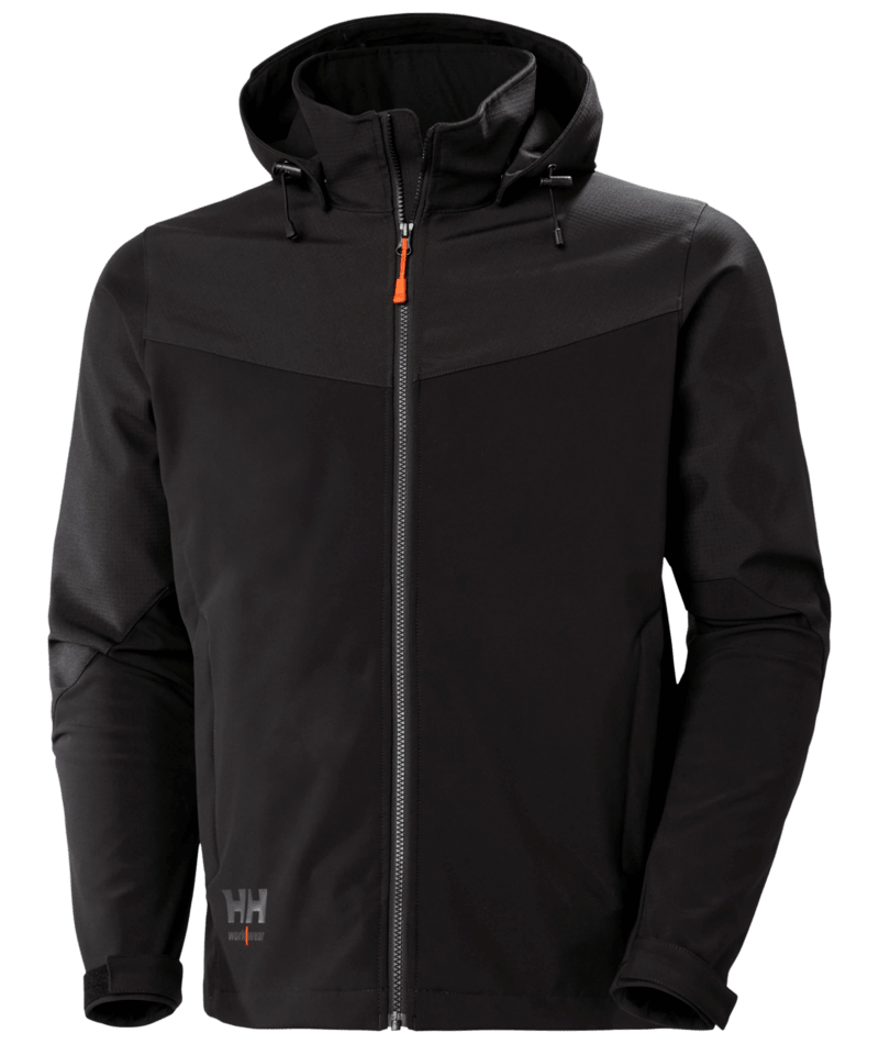 Helly Hansen Workwear OXFORD H. SOFTS JACKET in Schwarz – Vorderansicht