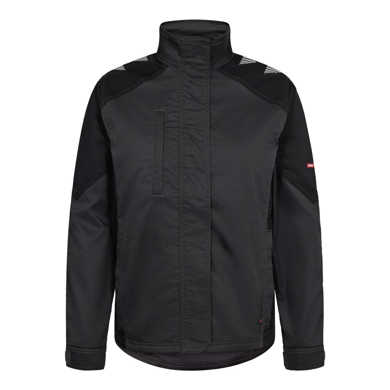 ENGEL Galaxy 1816-255 Damen Arbeitsjacke mit 2-Wege-Stretch in Anthrazitgrau/Schwarz – Vorderansicht