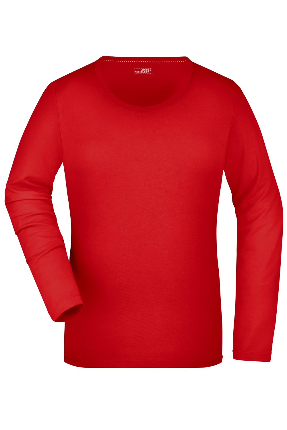 Daiber Ladies' Stretch Shirt Long-Sleeved in Red – Vorderansicht