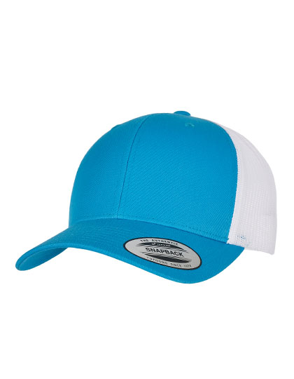 FLEXFIT Retro Trucker 2-Tone in Turquoise/White – Vorderansicht