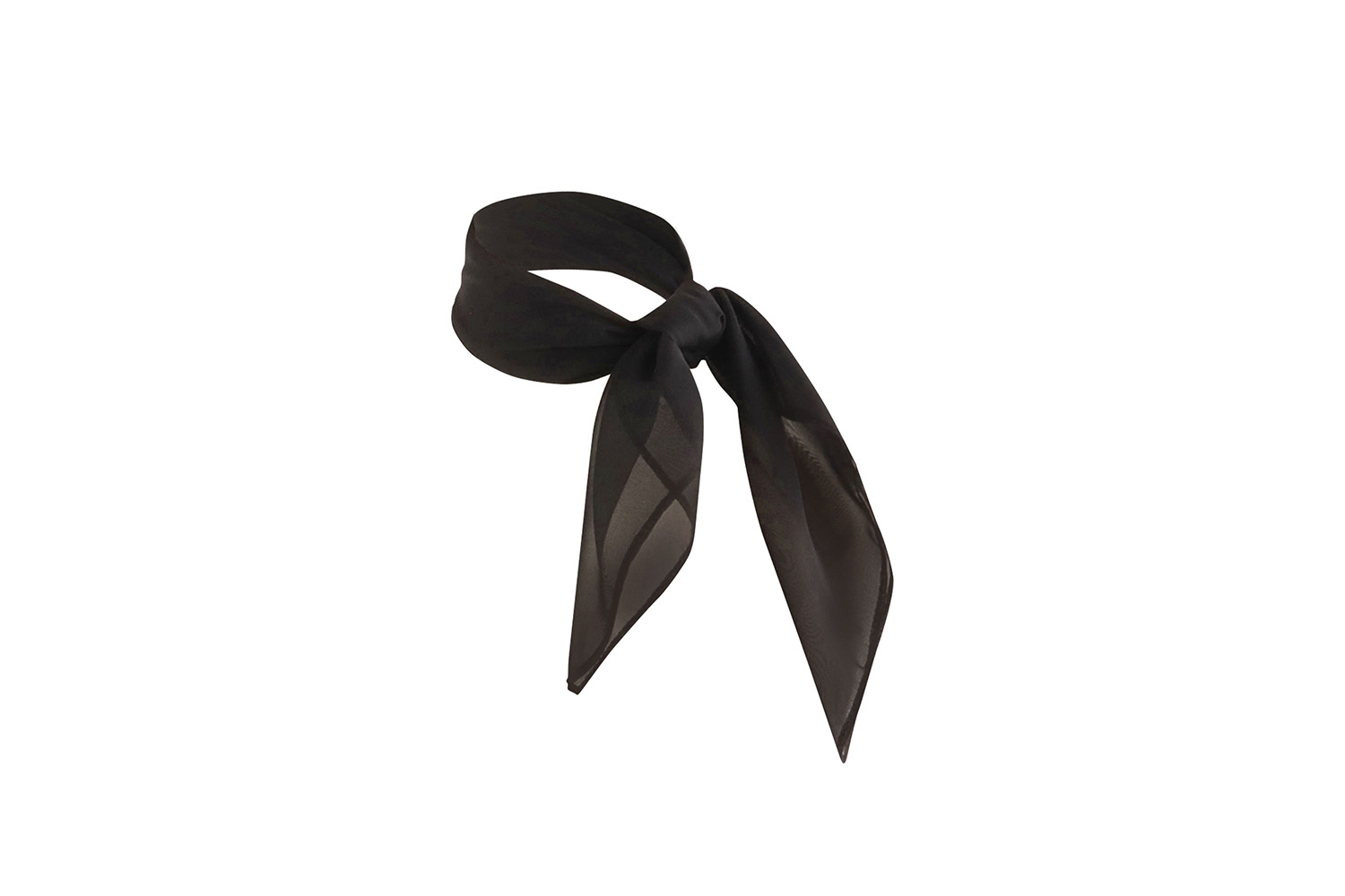 Karlowsky Chiffon Halstuch Classic in Schwarz – Vorderansicht