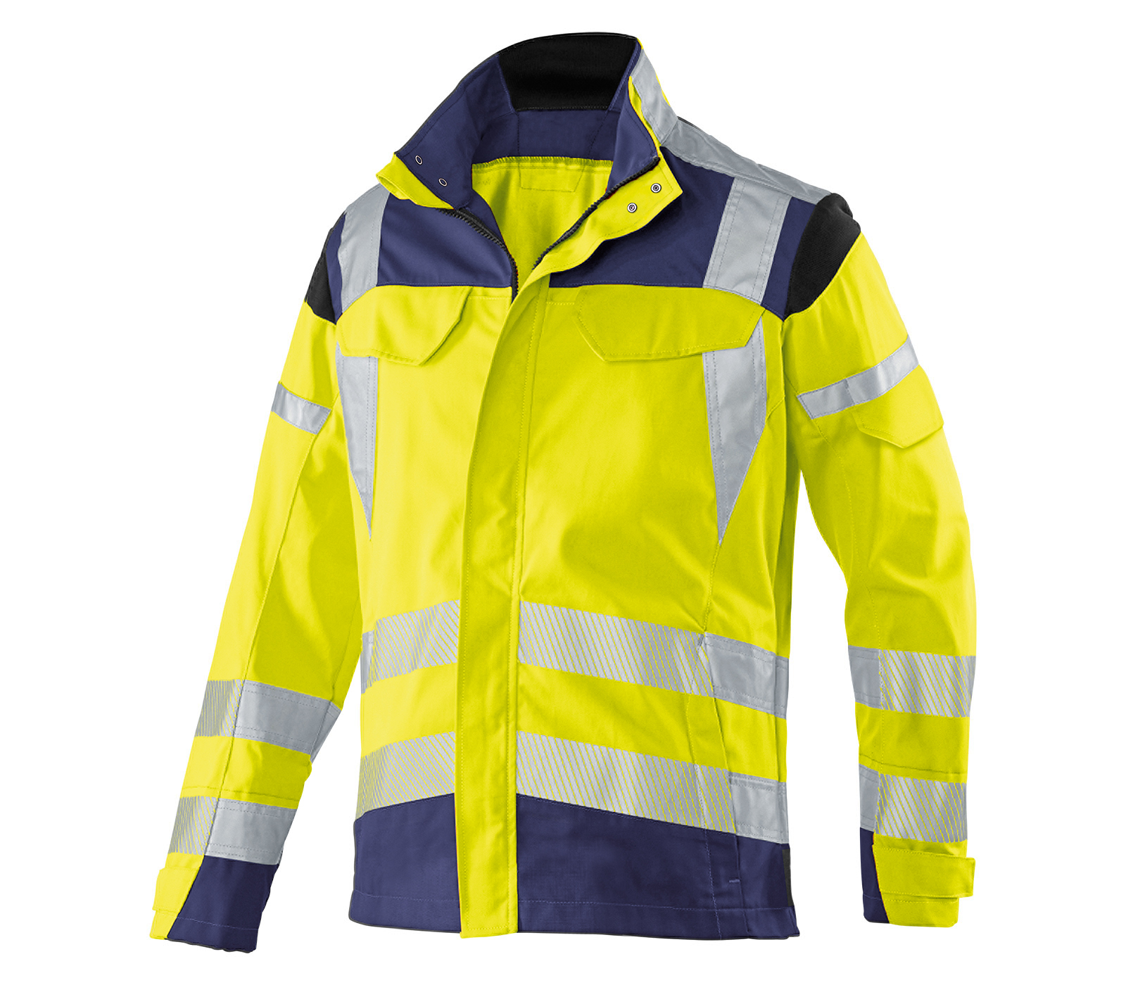 KÜBLER REFLECTIQ Jacke PSA 2 in Warngelb/Dunkelblau – Vorderansicht