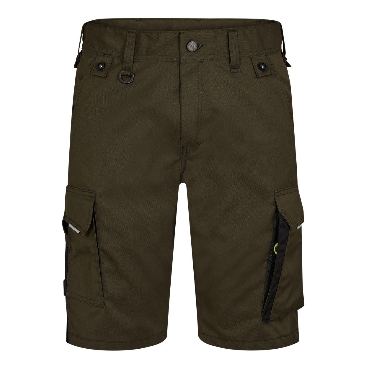 ENGEL X-treme 6362-740 Arbeitsshorts mit Stretch in Forest Green/Schwarz – Vorderansicht