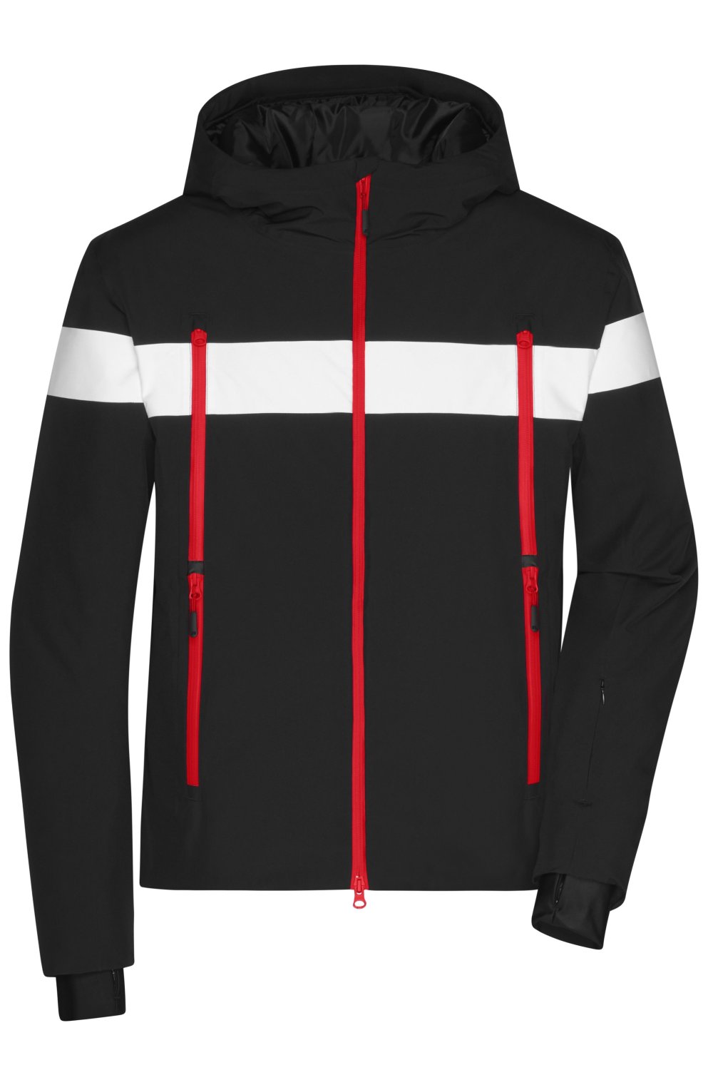 Daiber Men's Wintersport Jacket in Black/White – Vorderansicht